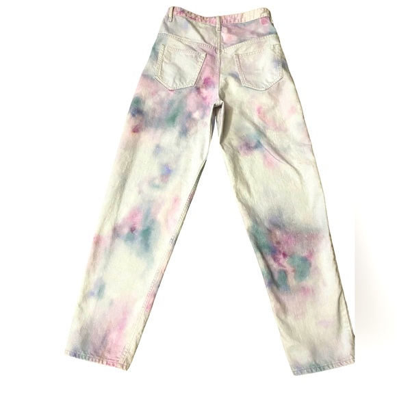 Isabel Marant Étoile Tie-Dye High Waisted Jeans Denim Pastel Cotton Batik - Picture 8 of 16